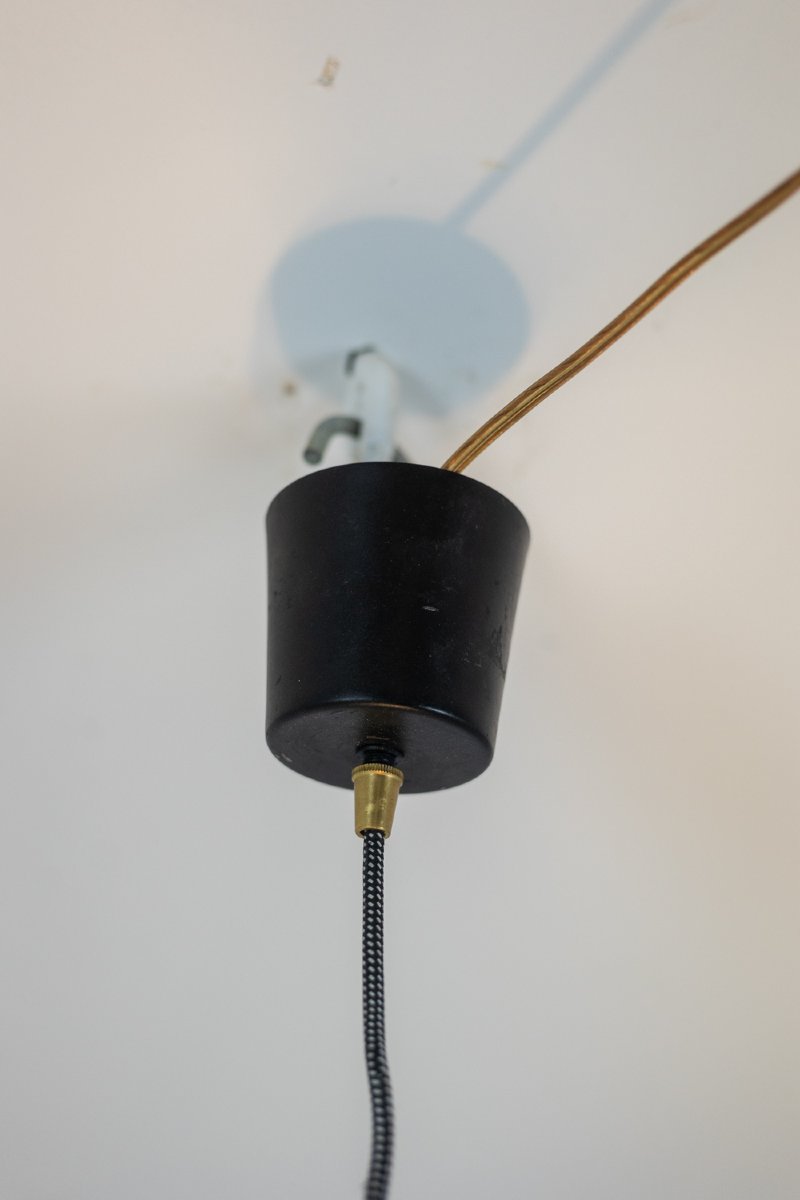 Suspension In Black Lacquered And Chrome Metal. 1960s. Ls5108109p-photo-2