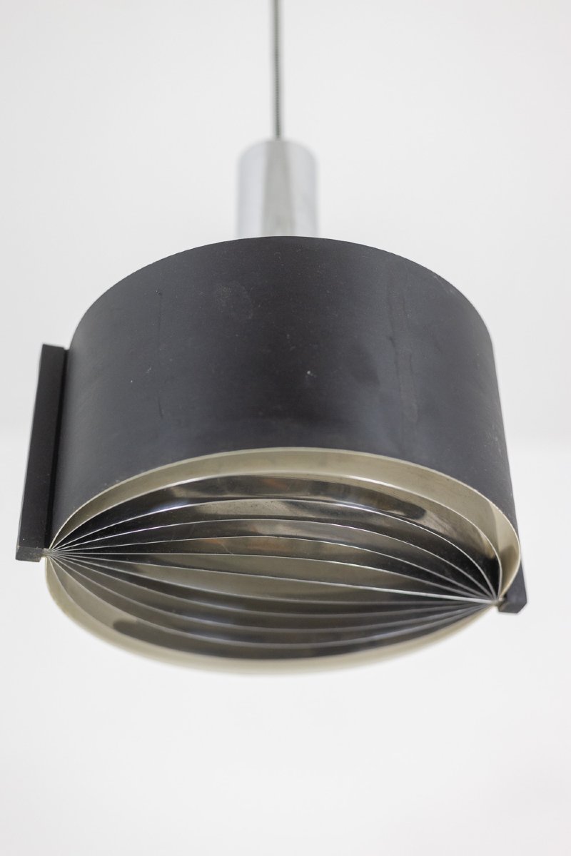 Suspension In Black Lacquered And Chrome Metal. 1960s. Ls5108109p-photo-3