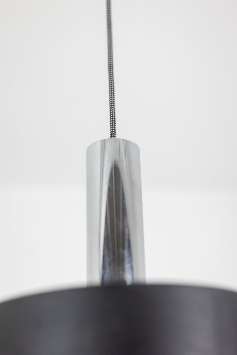 Suspension In Black Lacquered And Chrome Metal. 1960s. Ls5108109p-photo-4