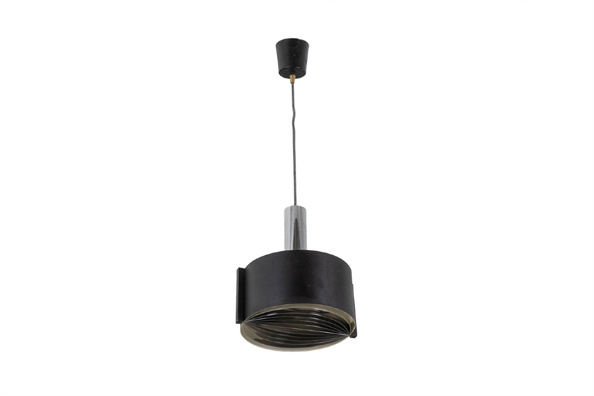 Suspension In Black Lacquered And Chrome Metal. 1960s. Ls5108109p