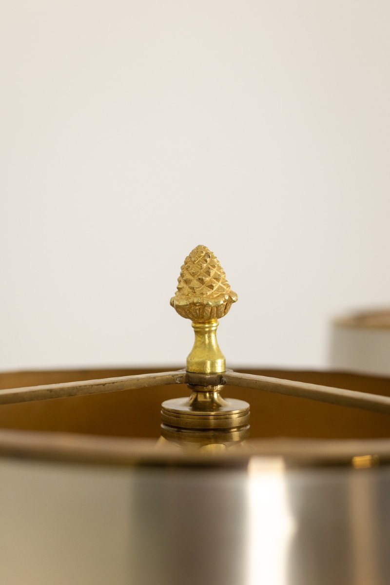 Maison Charles. Pair Of Bronze “grenade” Lamps. 1970s. Ls67481785-photo-5