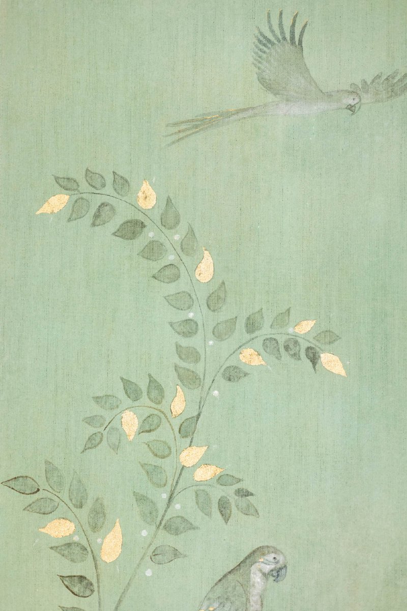 Toile peinte, ou panneau décoratif, Perroquets et oiseau. Contemporain. LS6782B1081-photo-3