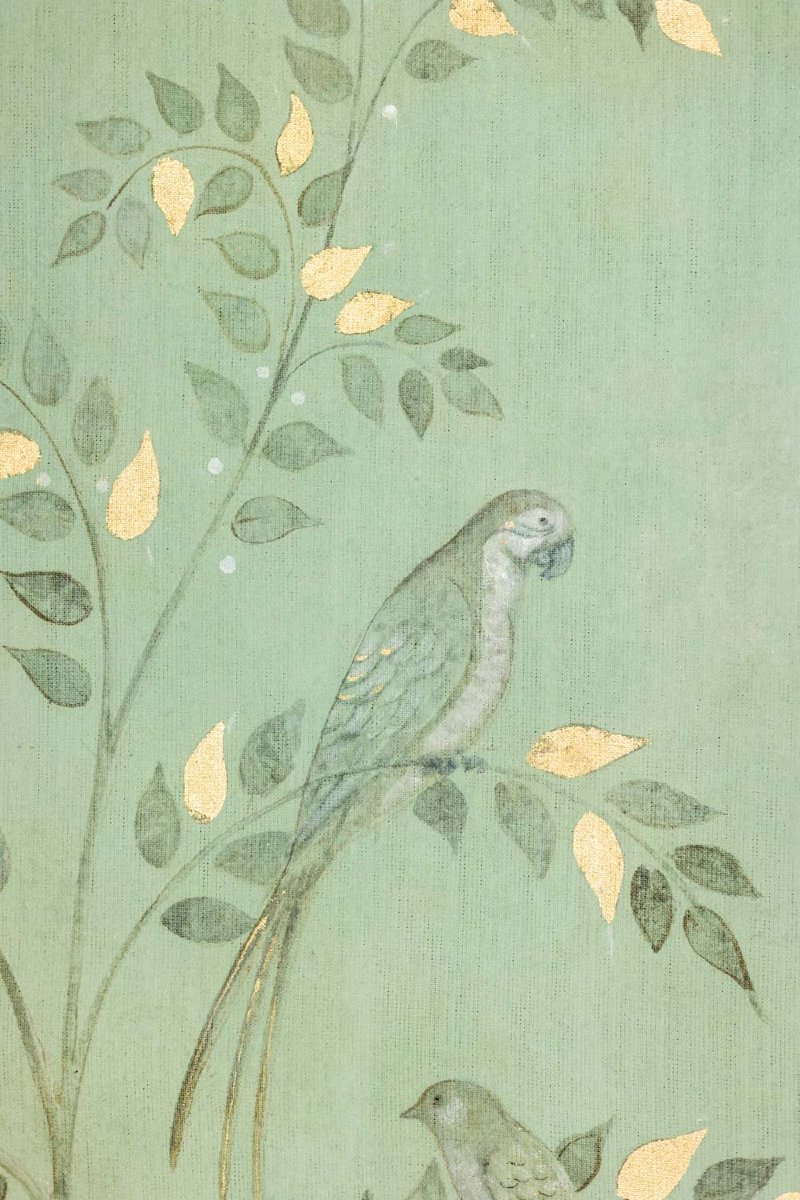 Toile peinte, ou panneau décoratif, Perroquets et oiseau. Contemporain. LS6782B1081-photo-4
