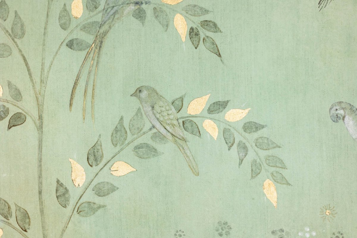 Toile peinte, ou panneau décoratif, Perroquets et oiseau. Contemporain. LS6782B1081-photo-1