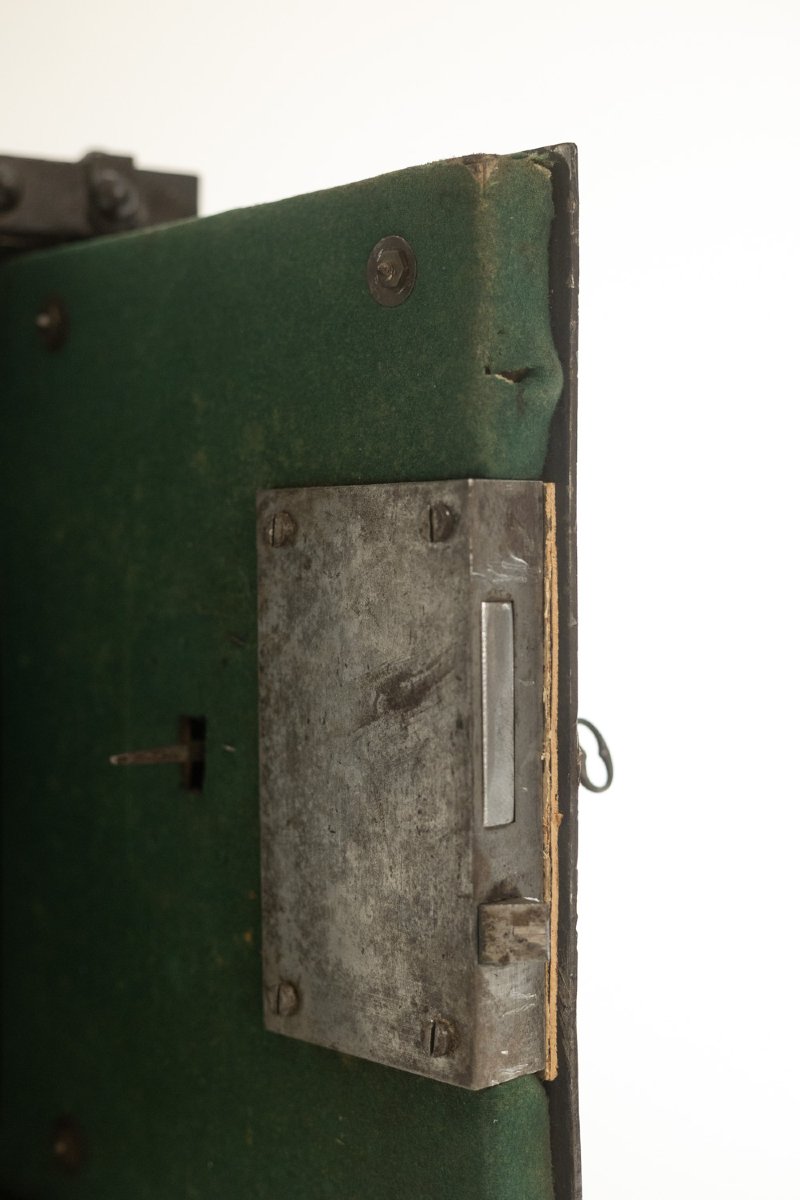 Bauche. Antique Small Metal Travel Safe. Napoleon III Period. Ls6788558-photo-6
