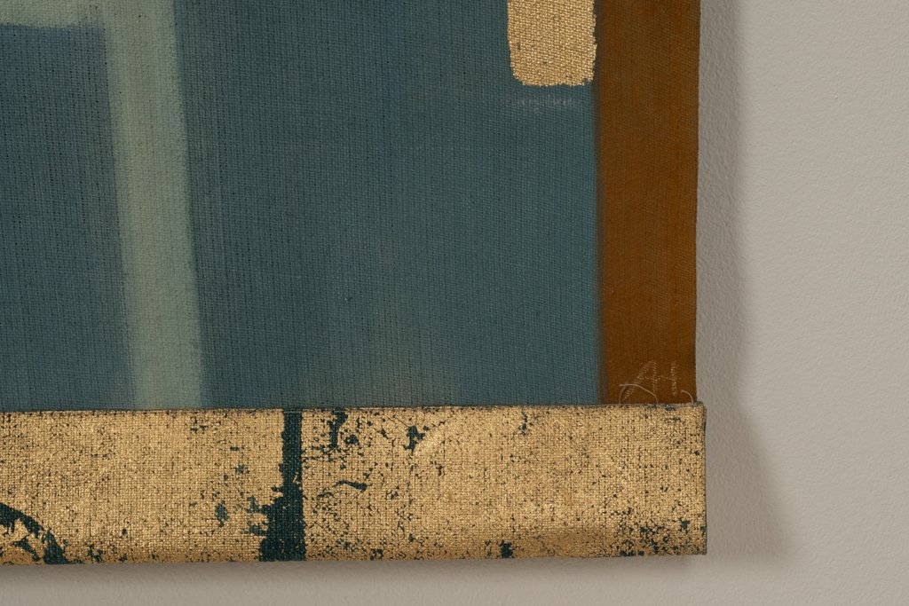 Toile peinte figurant une femme des années 1950. Travail contemporain. LS6760B675/1-photo-2