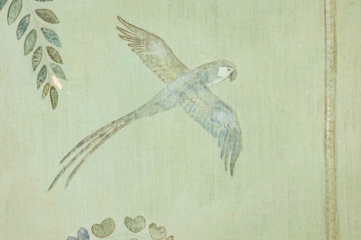 Painted Canvas Or Decorative Panel, Featuring Parrots And Foliage. Contemporary.ls6782a1089-photo-4