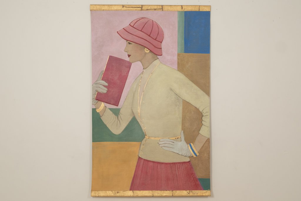Painted Canvas Depicting A Woman From The 1950s. Contemporary Work. Ls6760c673/1-photo-2