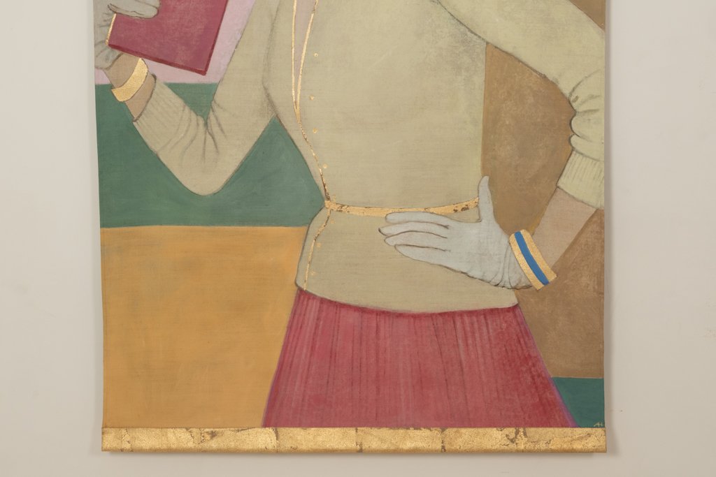 Painted Canvas Depicting A Woman From The 1950s. Contemporary Work. Ls6760c673/1-photo-3
