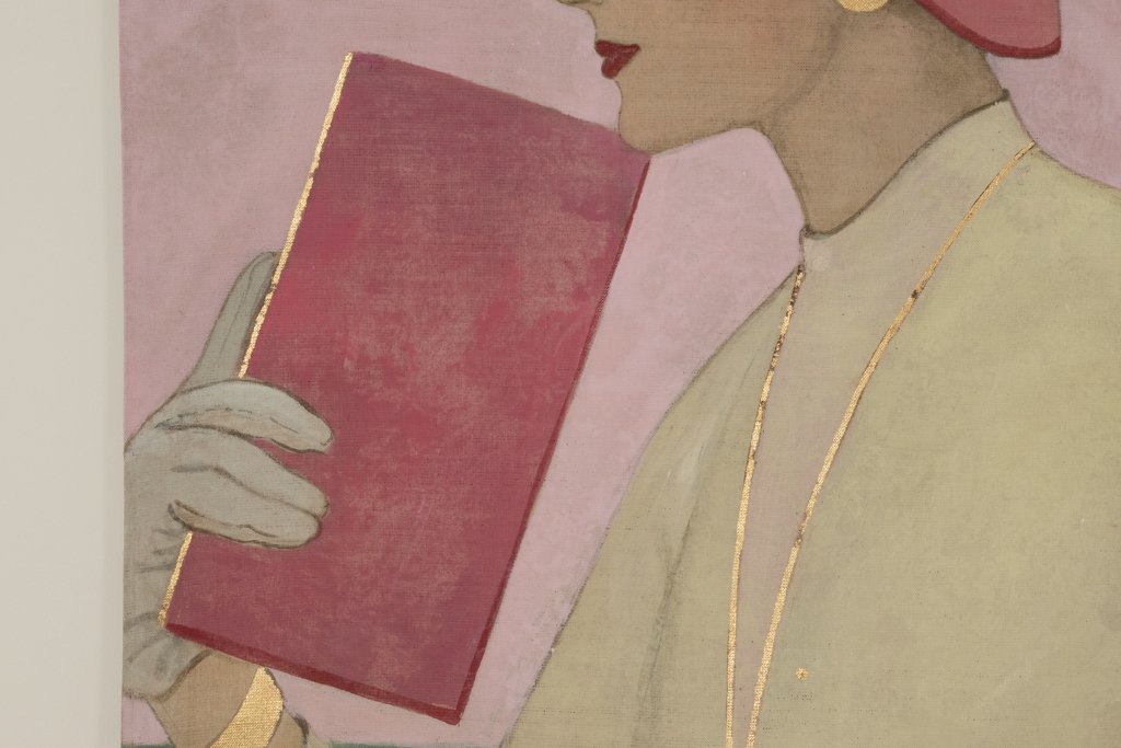 Painted Canvas Depicting A Woman From The 1950s. Contemporary Work. Ls6760c673/1-photo-1