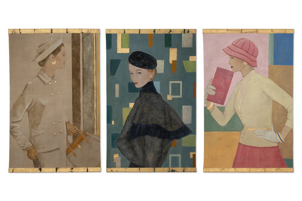 Painted Canvas Depicting A Woman From The 1950s. Contemporary Work. Ls6760c673/1-photo-3