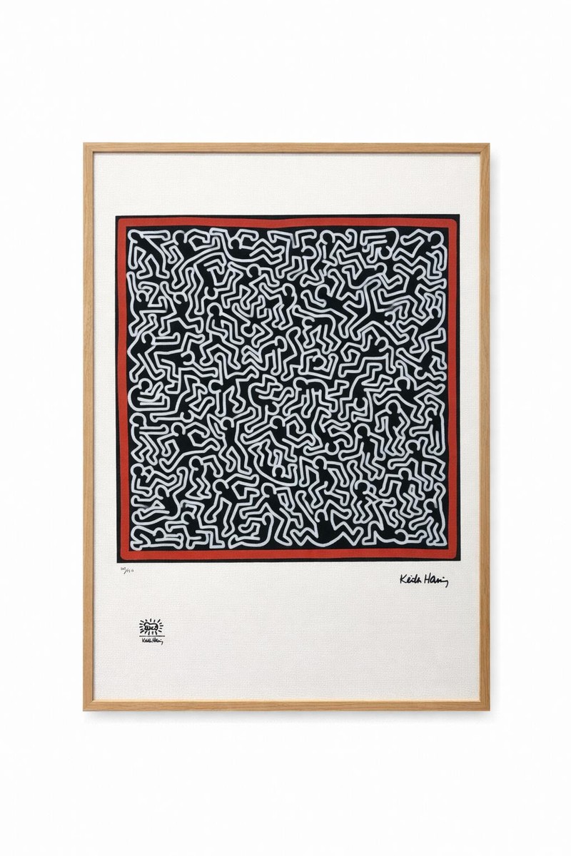 Keith Haring. Color Screenprint Numbered 103/150. 1990s. Ls6794p-68p