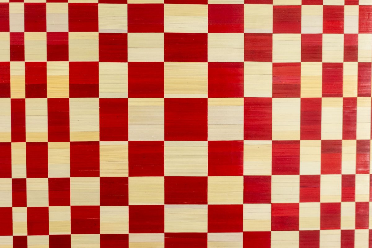 Pair Of Panels In Red And Gold Straw Marquetry. Contemporary. Ls6823814/2-photo-3