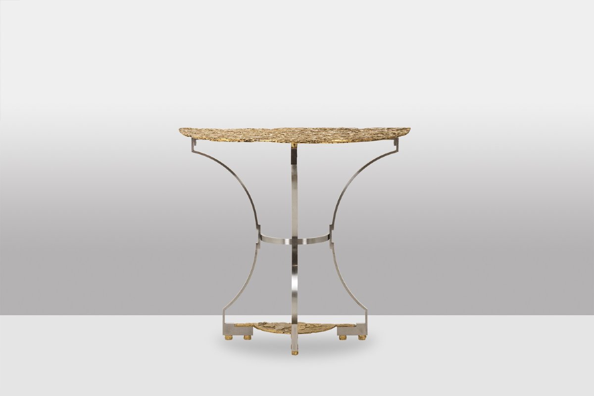 Pair Of Metal And Cast Bronze Side Tables. Contemporary. Ls69483798l-photo-2
