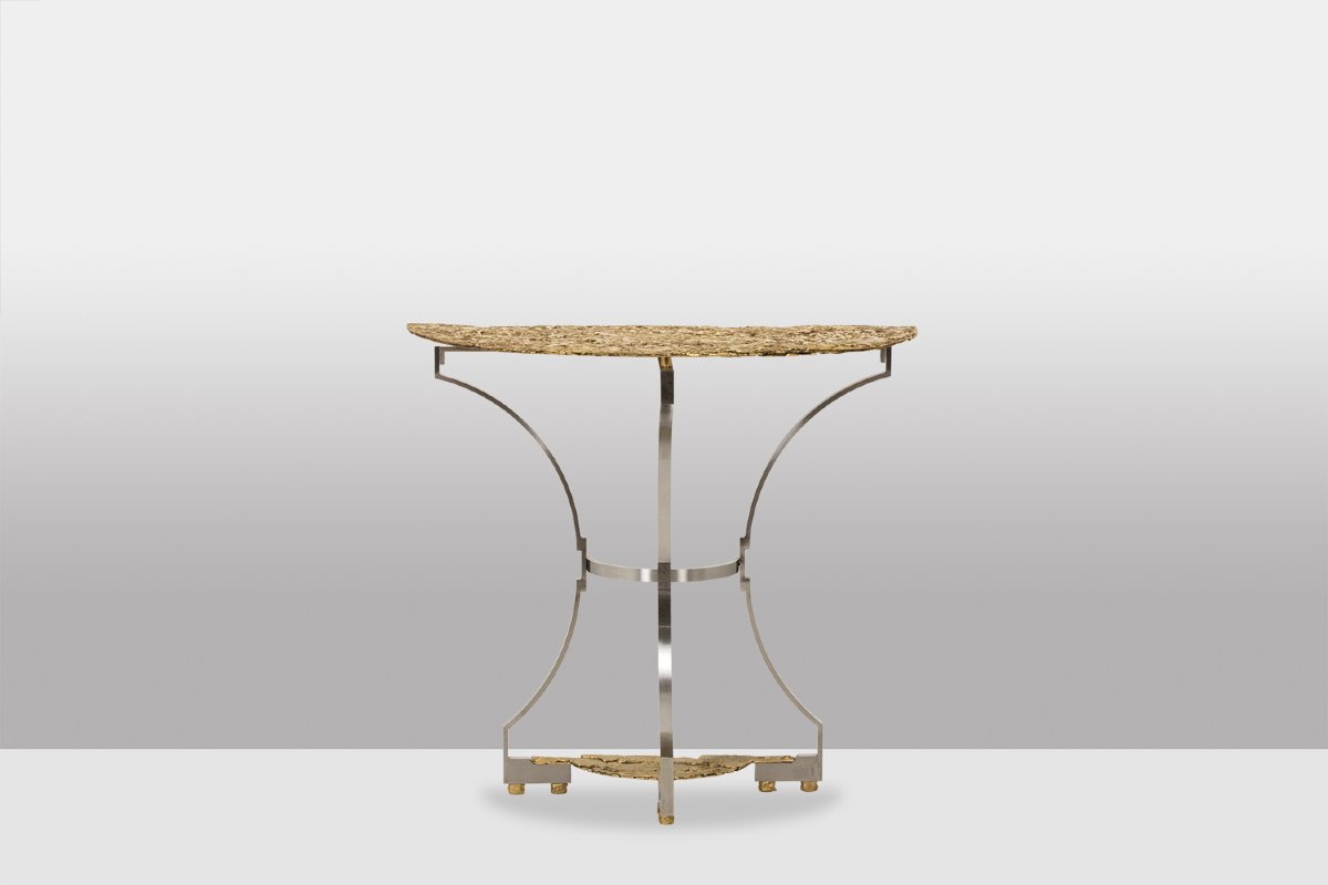 Pair Of Metal And Cast Bronze Side Tables. Contemporary. Ls69483798l-photo-7