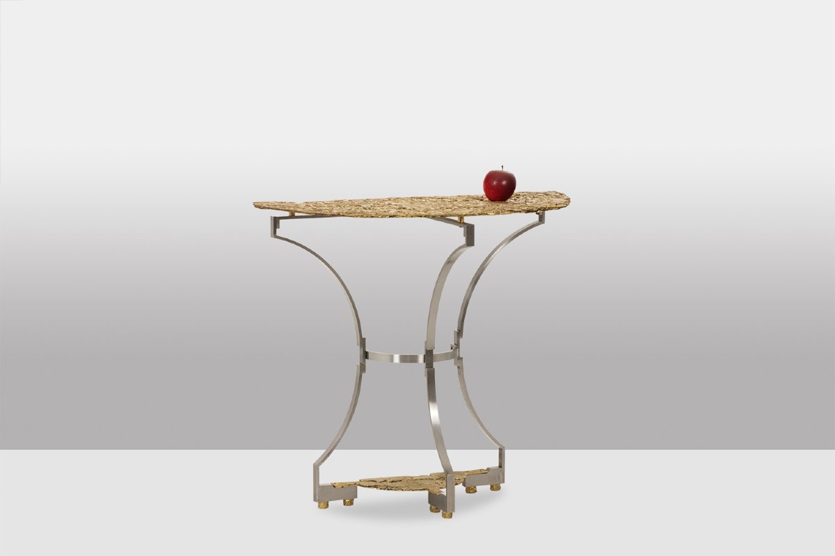 Pair Of Metal And Cast Bronze Side Tables. Contemporary. Ls69483798l-photo-8