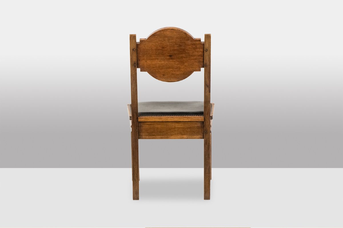 Étienne Kohlmann. Série de 6 chaises de style Moderniste. Années 1960. LS52891156M-photo-1
