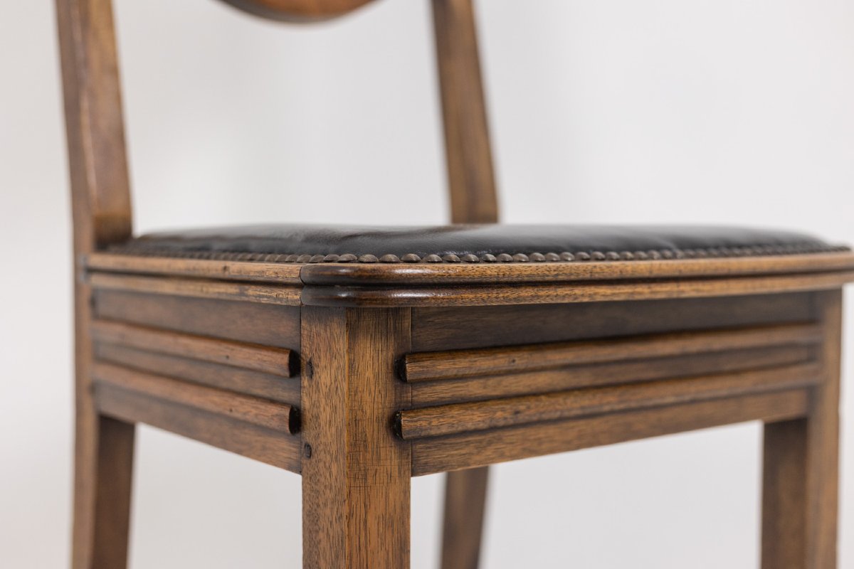 Étienne Kohlmann. Série de 6 chaises de style Moderniste. Années 1960. LS52891156M-photo-5
