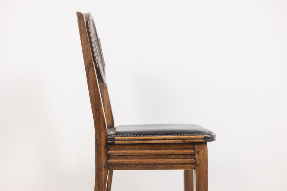 Étienne Kohlmann. Série de 6 chaises de style Moderniste. Années 1960. LS52891156M-photo-6