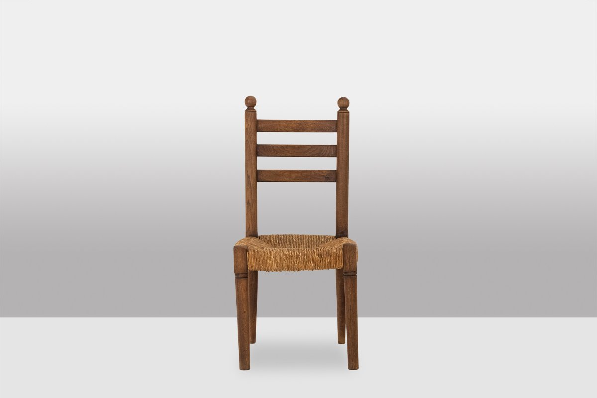Set Of 8 Oak Chairs. 1950s. Ls5362456p-photo-4