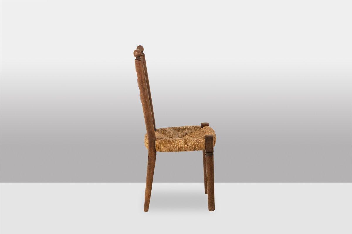 Set Of 8 Oak Chairs. 1950s. Ls5362456p-photo-1