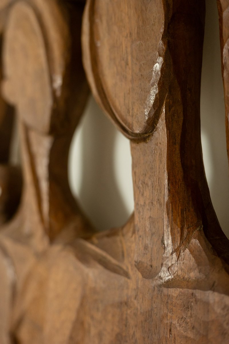 Roger Kressmann. Walnut Panel Carved With A Gouge. 1980s. Ls67901605-photo-4