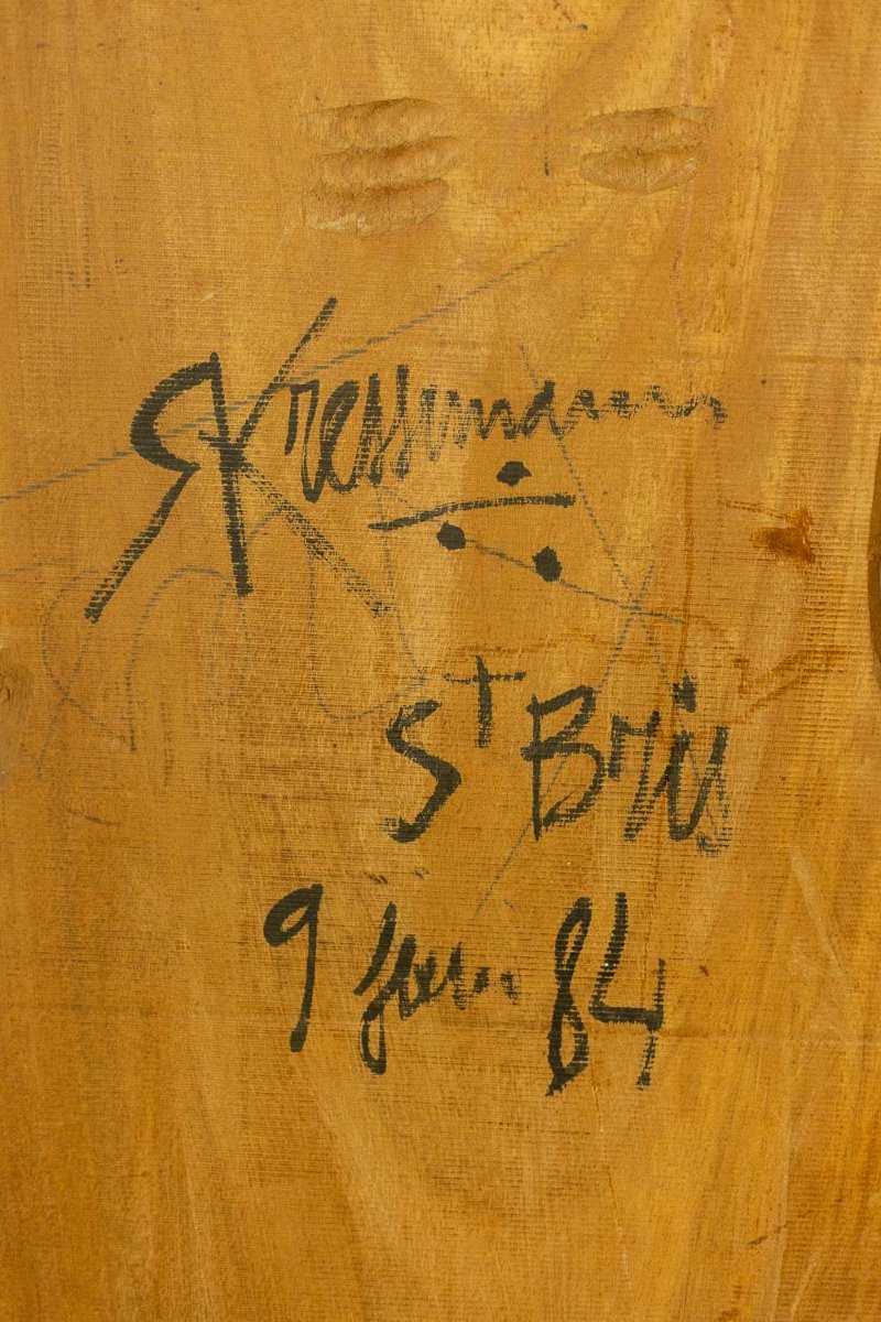 Roger Kressmann. Walnut Panel Carved With A Gouge. 1980s. Ls67901605-photo-2