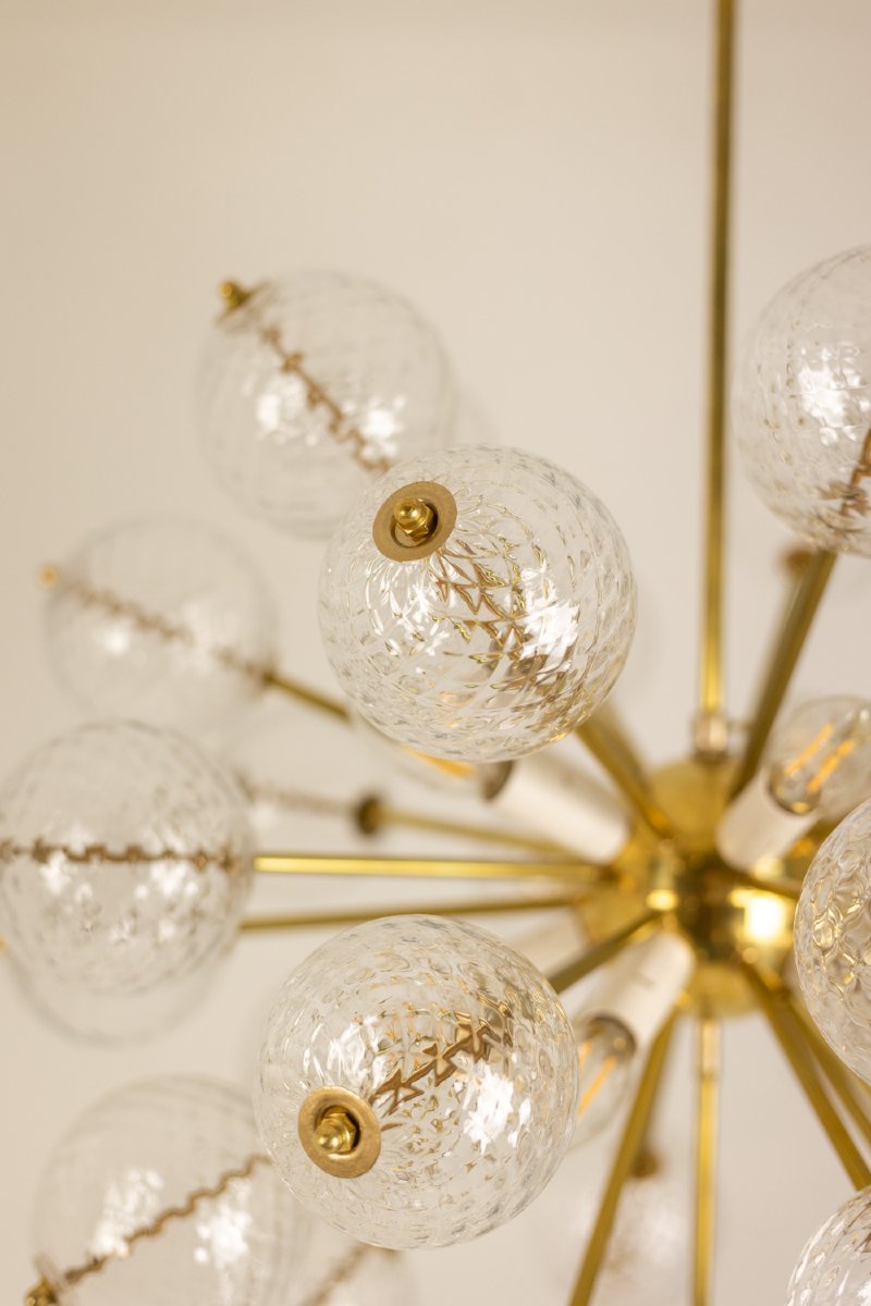 Kamenicky Senov, Published By. Brass And Glass Chandelier. Circa 1970. Ls66351603-photo-4