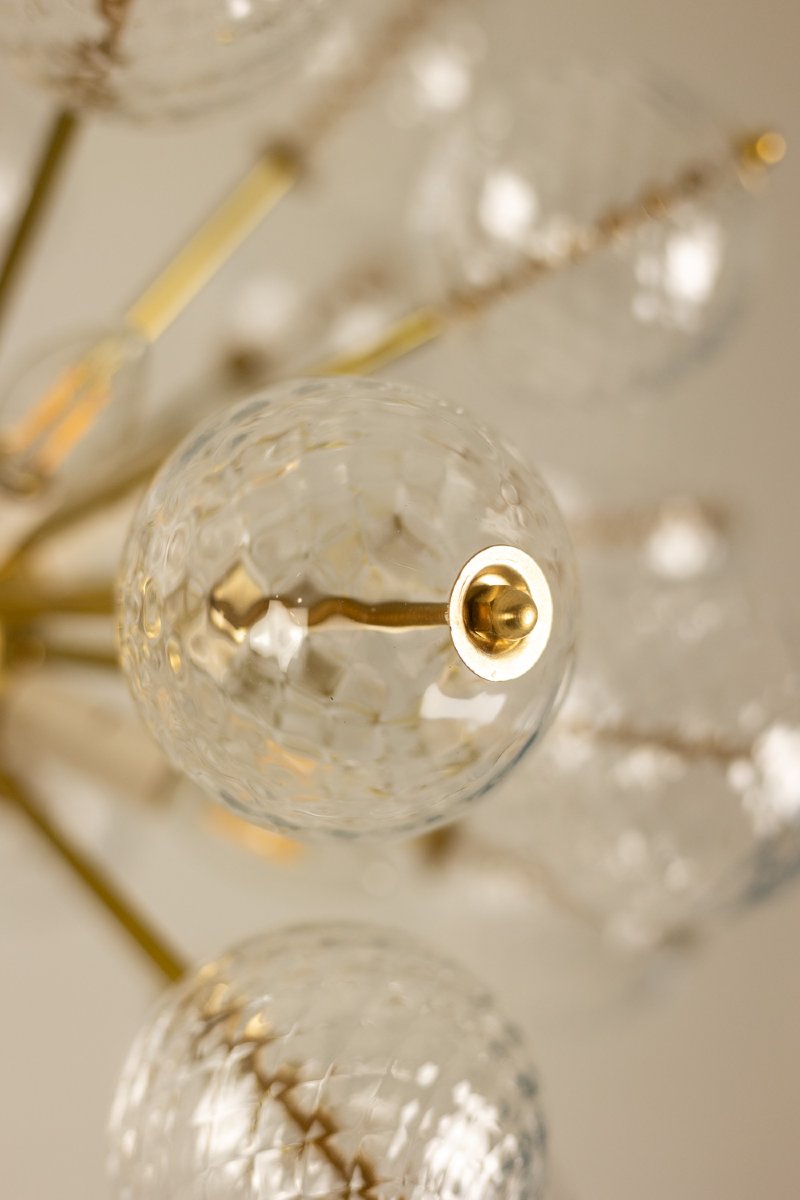 Kamenicky Senov, Published By. Brass And Glass Chandelier. Circa 1970. Ls66351603-photo-4