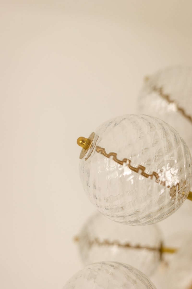 Kamenicky Senov, Published By. Brass And Glass Chandelier. Circa 1970. Ls66351603-photo-6