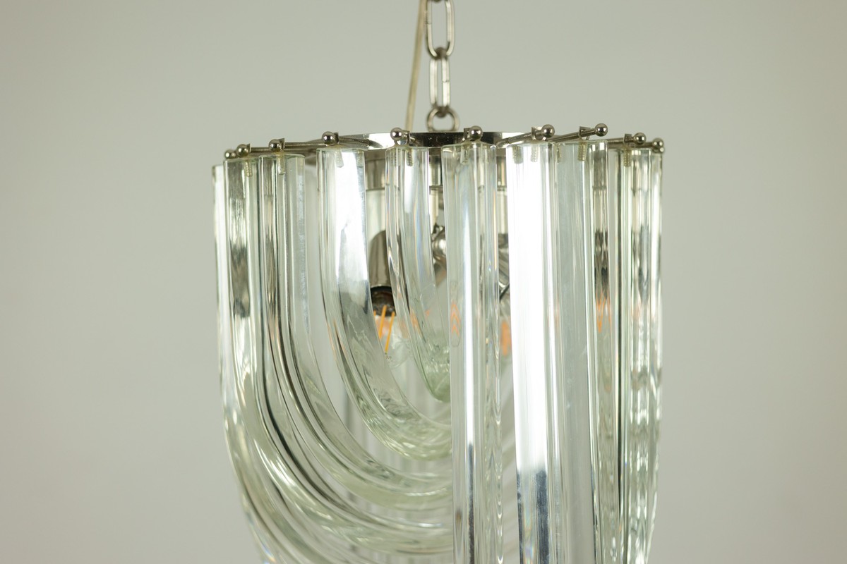 Venini. Translucent Murano Glass Pendant Lamp. 1980s.-photo-2