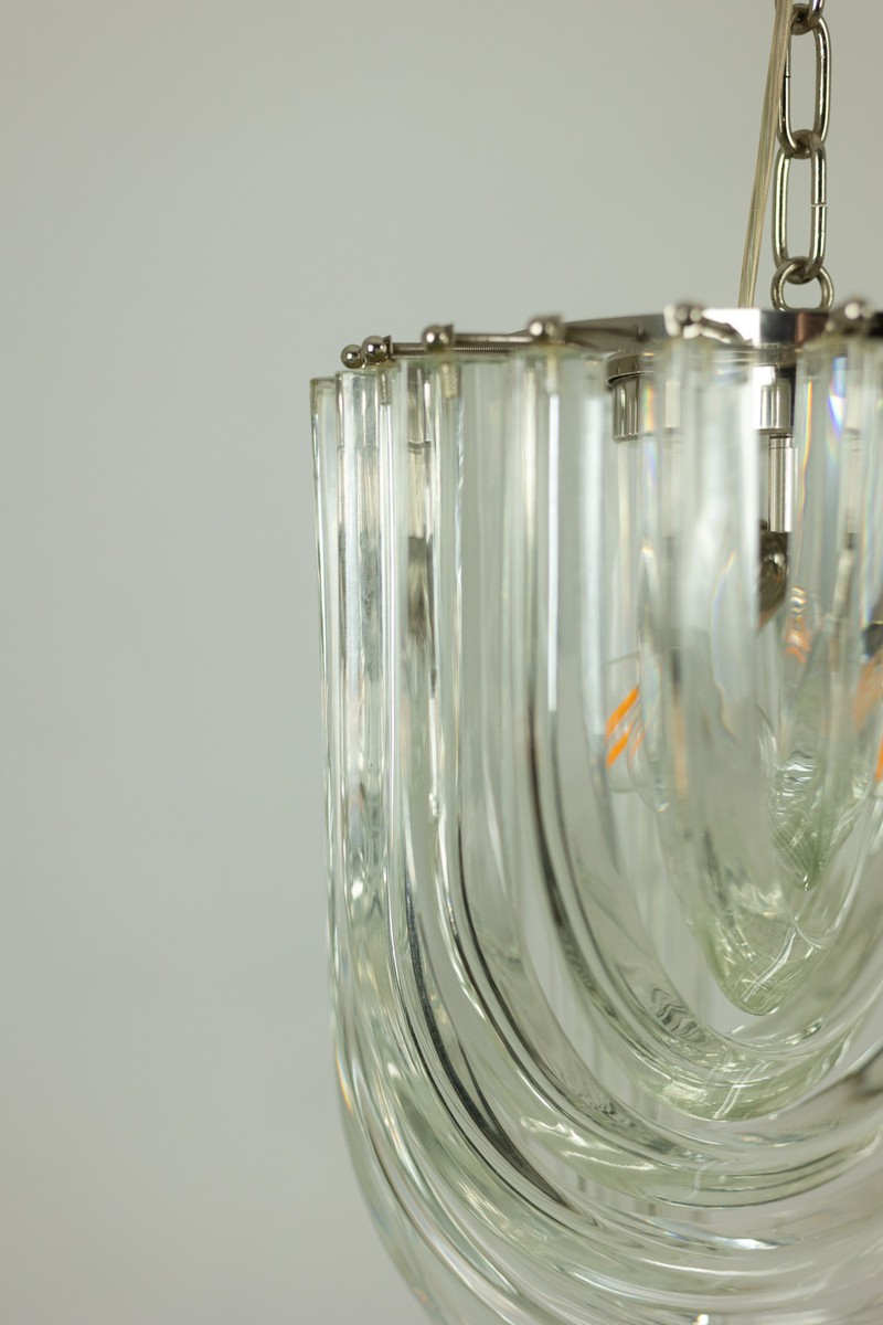 Venini. Translucent Murano Glass Pendant Lamp. 1980s.-photo-3