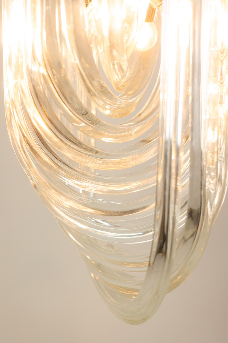 Venini. Translucent Murano Glass Pendant Lamp. 1980s.-photo-1