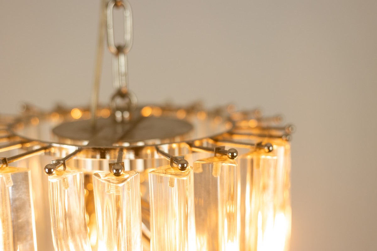 Venini. Translucent Murano Glass Pendant Lamp. 1980s.-photo-3