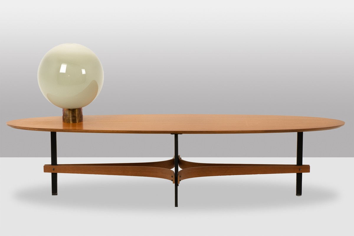 Guglielmo Ulrich. Oval Coffee Table In Light Teak. 1950s–60s. Ls6840788-photo-4