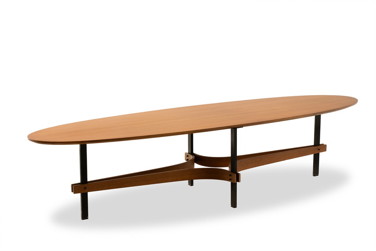 Guglielmo Ulrich. Oval Coffee Table In Light Teak. 1950s–60s. Ls6840788