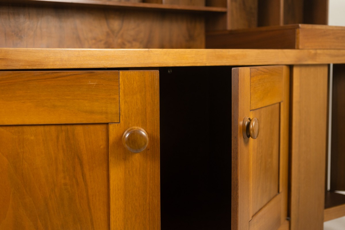 Silvio Coppola, For Bernini. Walnut Sideboard With Stepped Shelves. 1960s. Ls6845-photo-7
