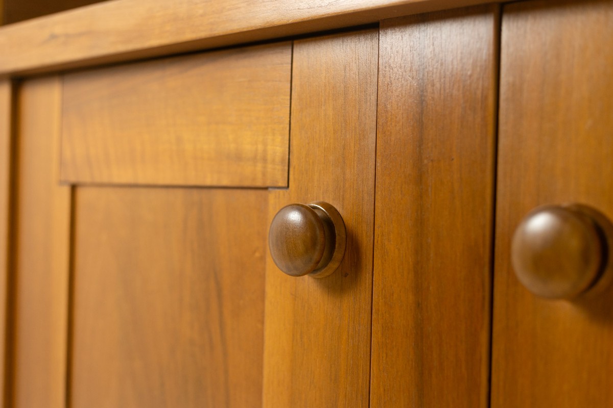 Silvio Coppola, For Bernini. Walnut Sideboard With Stepped Shelves. 1960s. Ls6845-photo-8