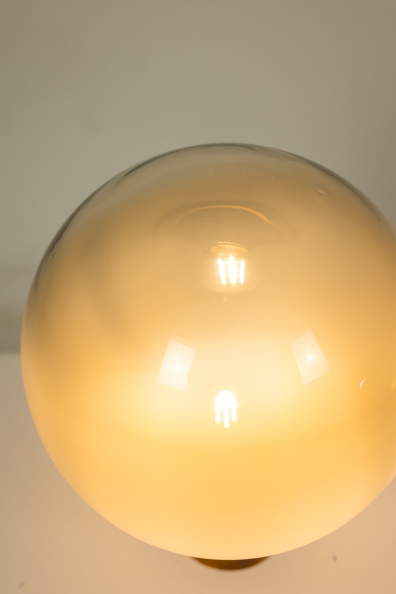 Globe Lamp In Opalescent Glass And Patinated Bronze. Contemporary. Ls6843457-photo-2