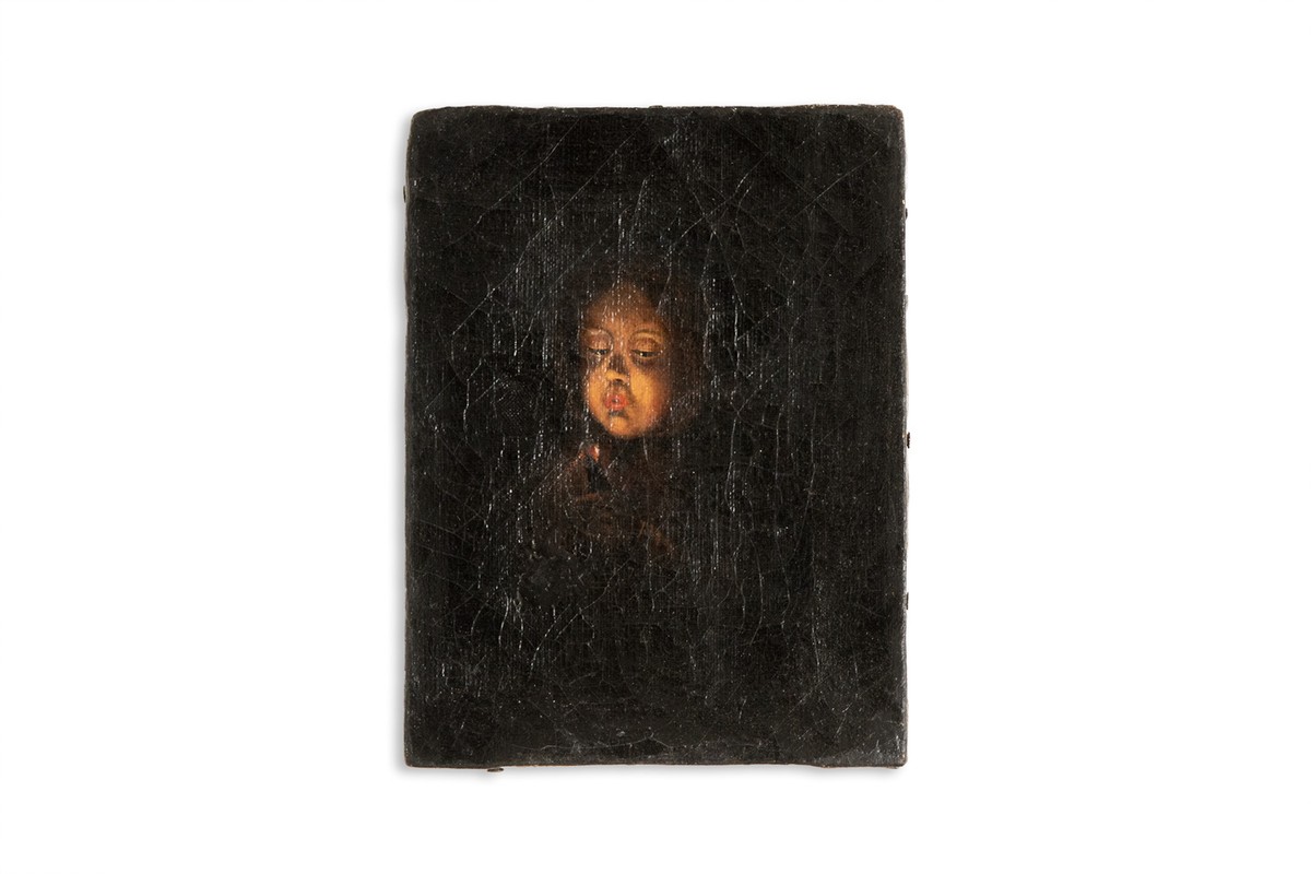 Oil On Canvas, Chiaroscuro Portrait. 19th Century. Ls6888