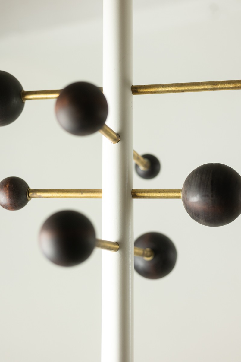 Floor-to-ceiling Coat Rack Made Of Lacquered Metal And Brass. Contemporary.ls6834a405/1-photo-1