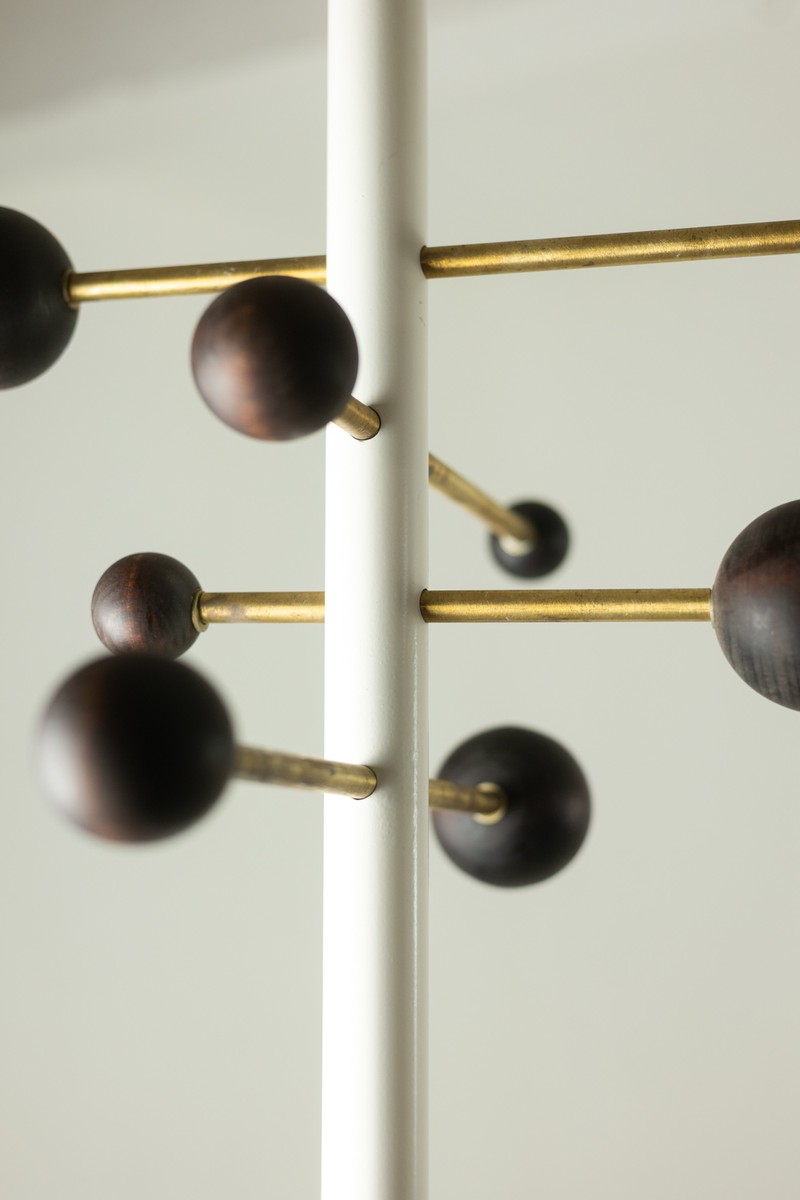 Floor-to-ceiling Coat Rack Made Of Lacquered Metal And Brass. Contemporary.ls6834a405/1-photo-2