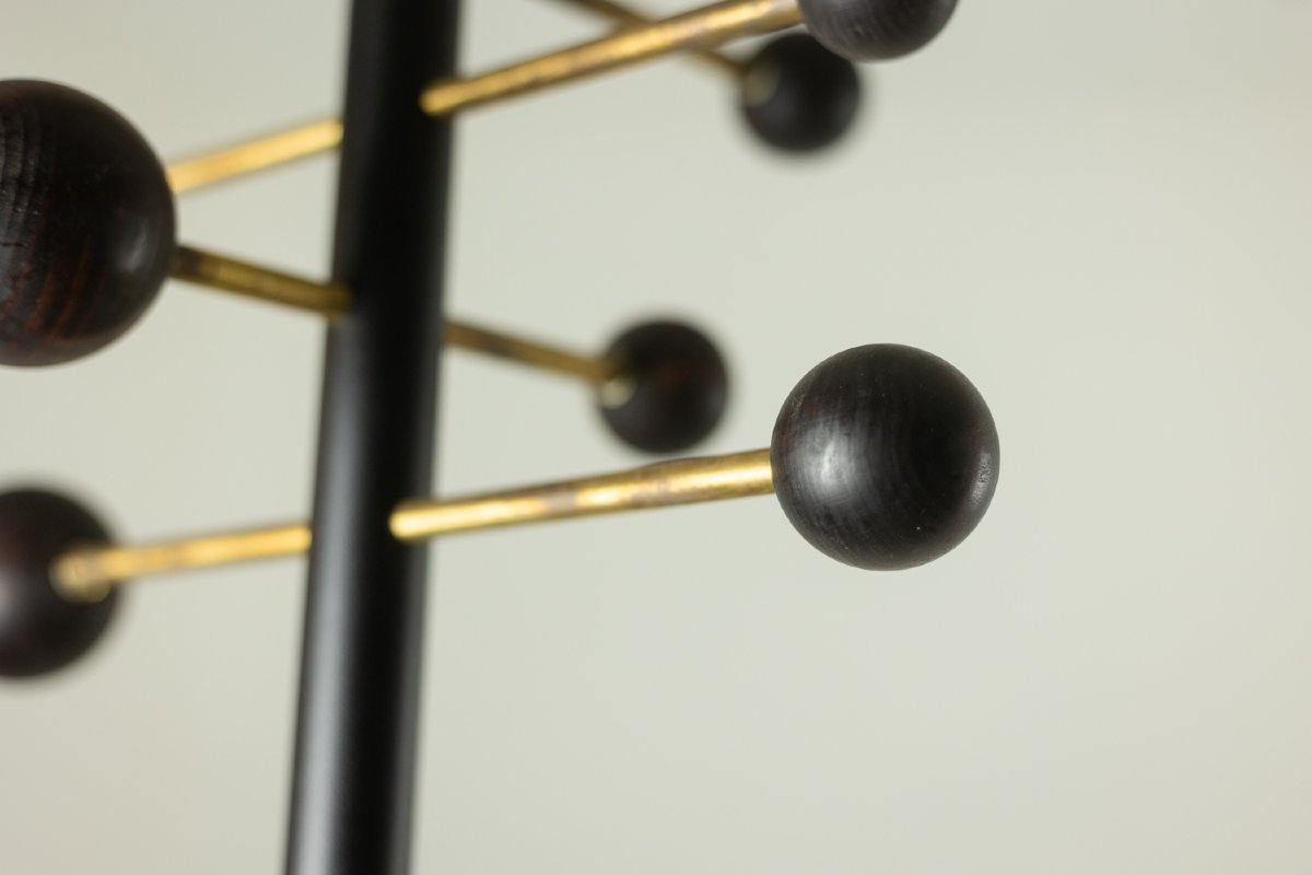 Floor-to-ceiling Coat Rack Made Of Lacquered Metal And Brass. Contemporary. Ls6834b405/1-photo-3