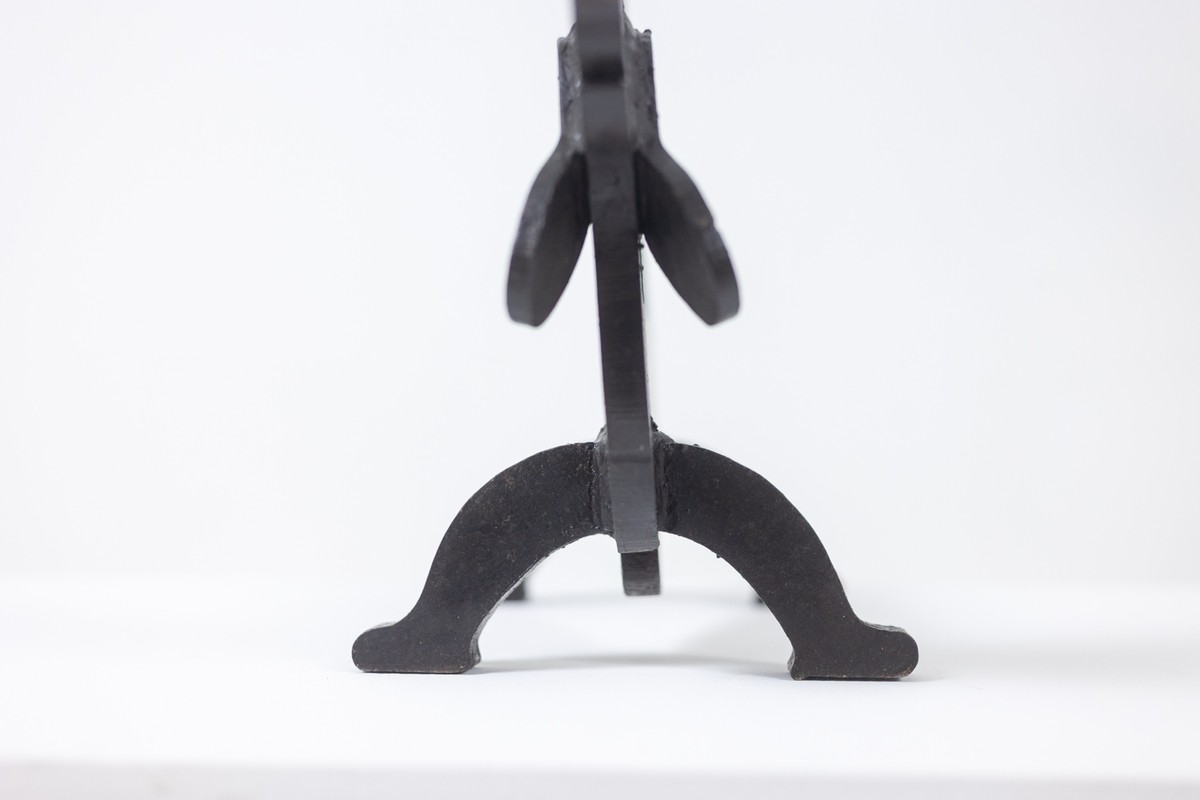 Edouard Shenck. Pair Of Zoomorphic Wrought-iron Andirons. 1950s.-photo-3