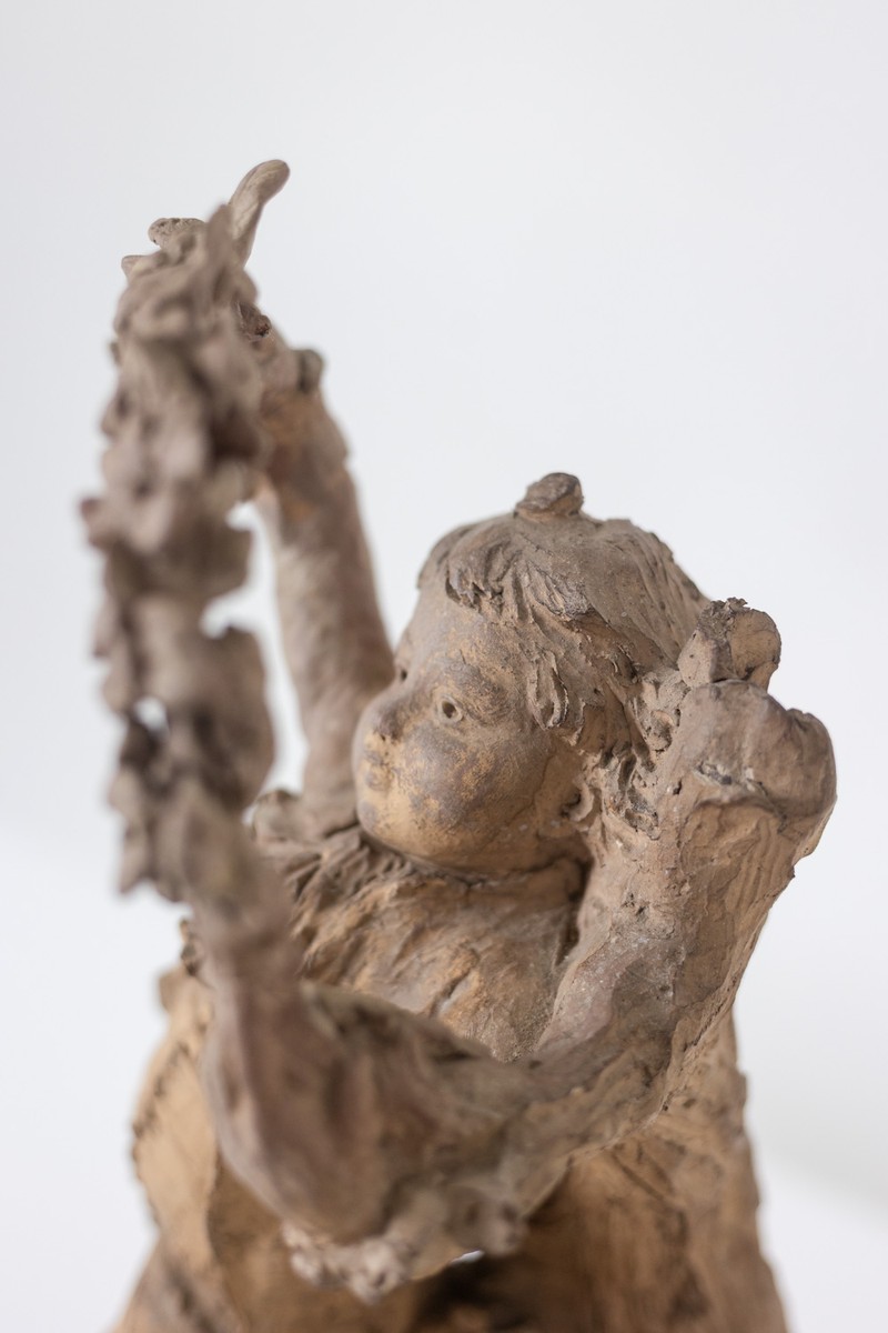 Sculpture en terre cuite de style Rocaille, Enfants et fleurs. Vers 1850.LS6899-photo-2