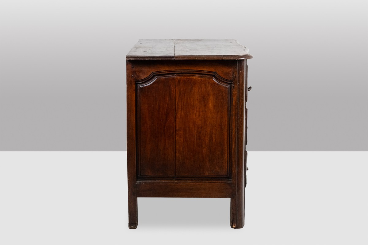 Commode parisienne à 5 tiroirs, en noyer massif, d’époque Louis XIV.LS6901508-photo-4