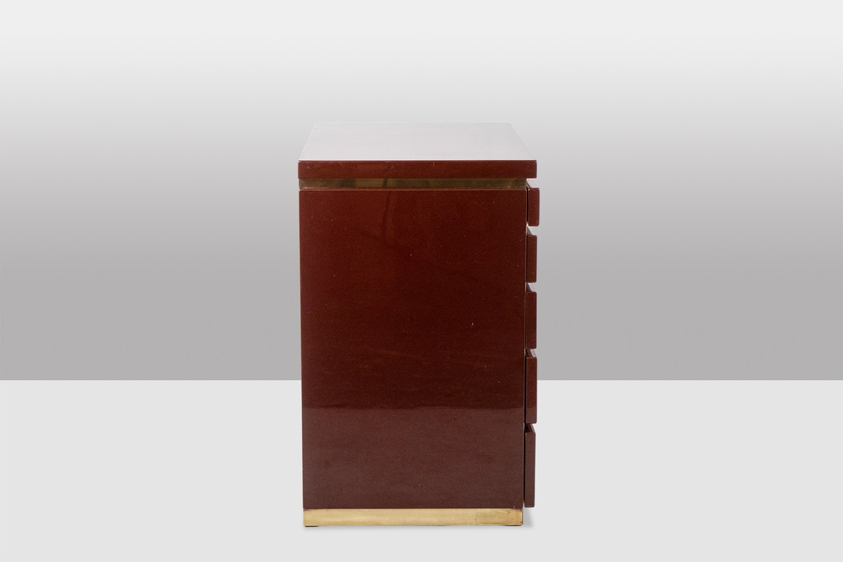 Jean-claude Mahey. Lacquered Wooden Chest Of Drawers. 1970s–80s.ls6905607-photo-4