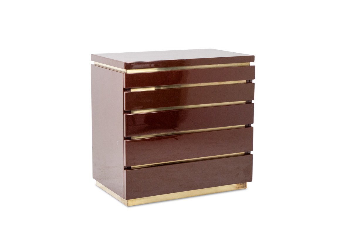 Jean-claude Mahey. Lacquered Wooden Chest Of Drawers. 1970s–80s.ls6905607