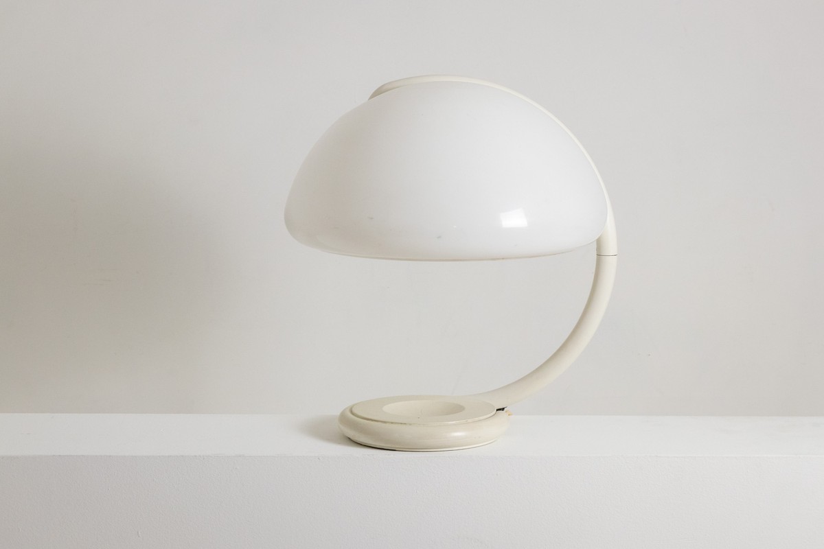 Elio Martinelli. “serpente” Table Lamp In White. 1960s–70s.ls6945709-photo-2
