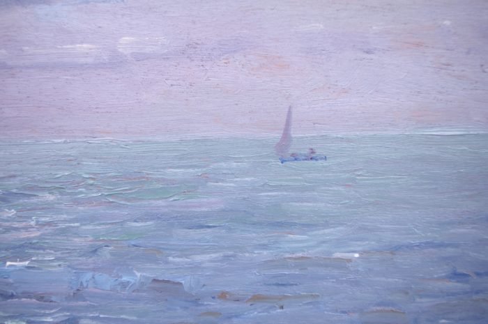 Federico Morello, “pescatori”, Oil On Panel, 20th Century - Ls2781701-photo-1